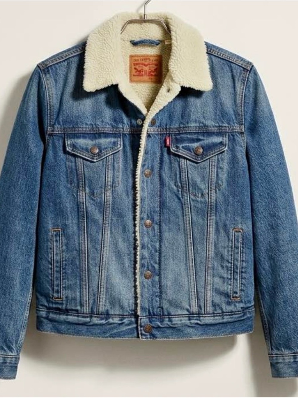 Levi's Light Blue Denim Sherpa-Lined Jacket